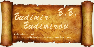 Budimir Budimirov vizit kartica